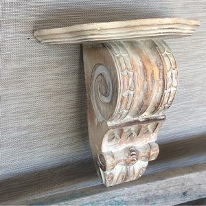 Carved Wood Corbel Architectural Wall Hanging Shelf